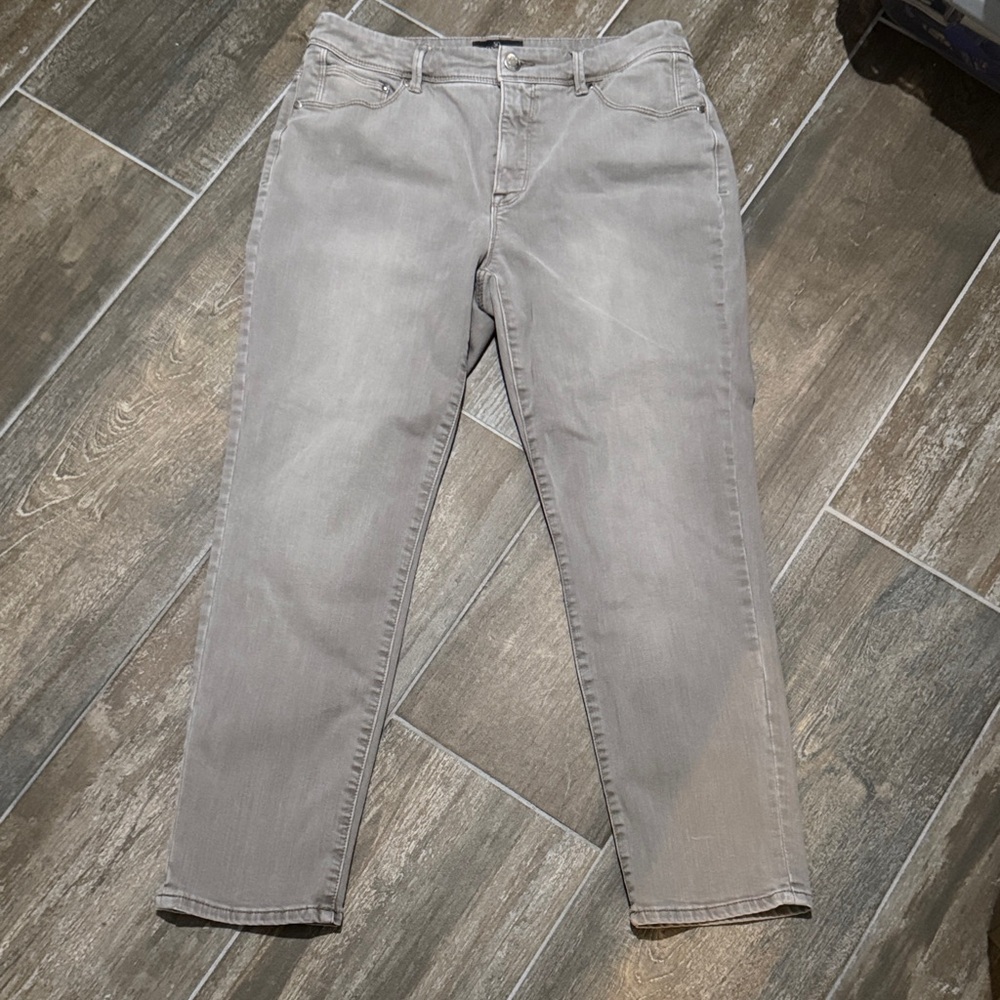 Chico's SO Slimming Light Gray Ankle Jeans